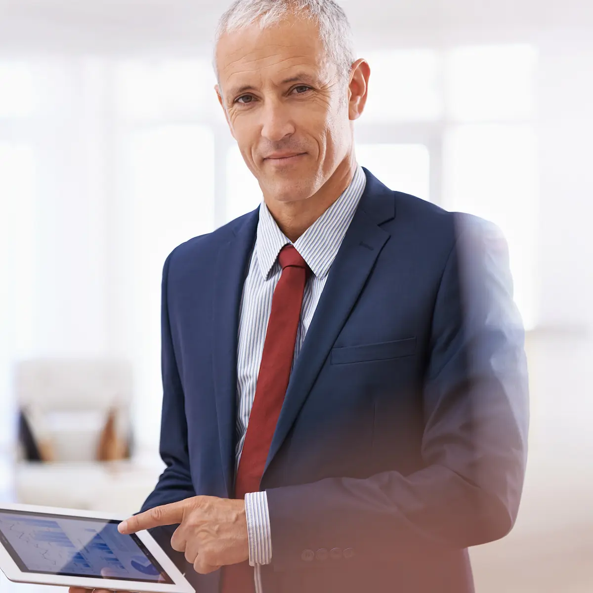 Conveyancer using a tablet to manage case tasks in ProConvey